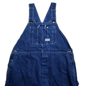Big Smith Bib Overalls Men's 46x32 Carpenter Workwear Blue Denim Farmer
